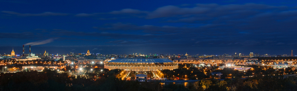 Панорама Москвы вечером